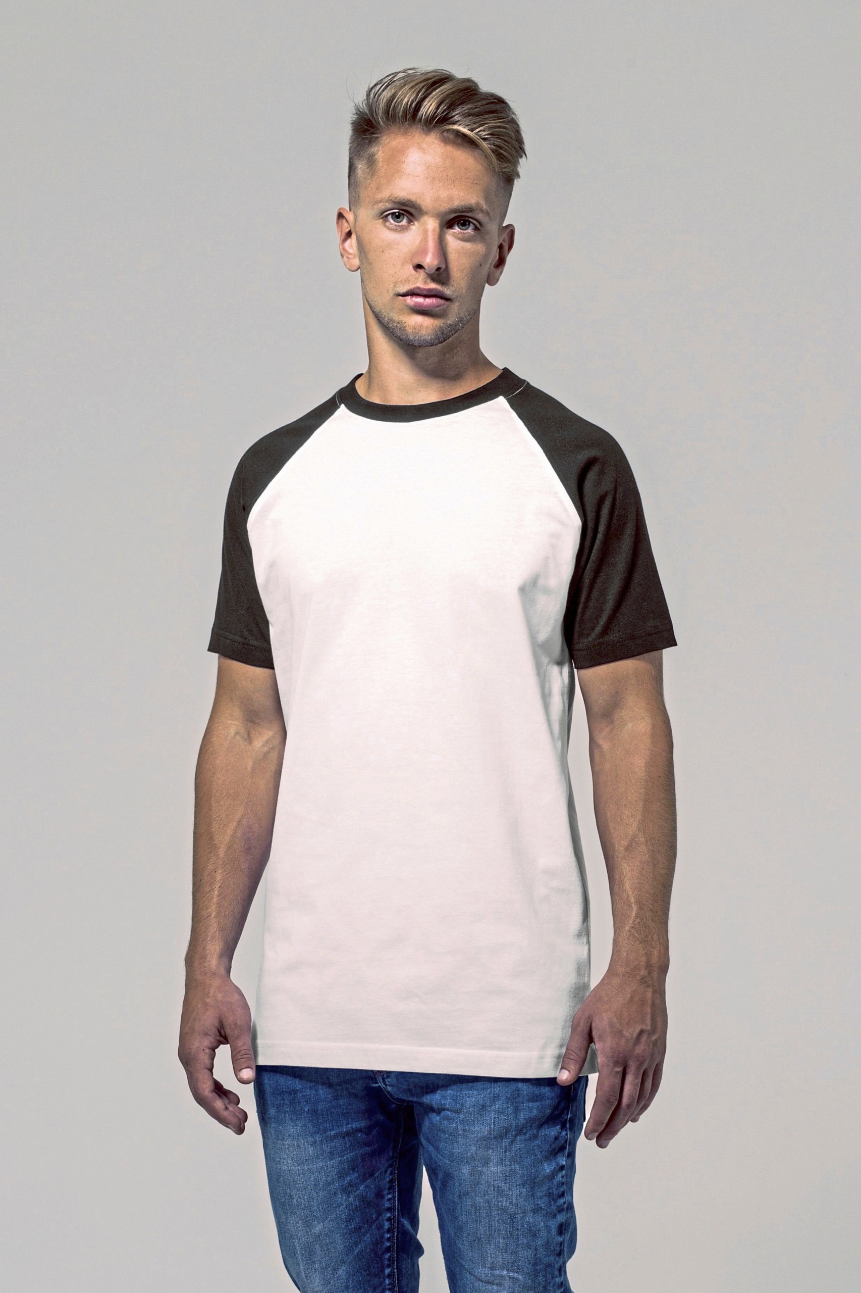 T-Shirts - Build Your Brand - Raglan Contrast Tee - BY007