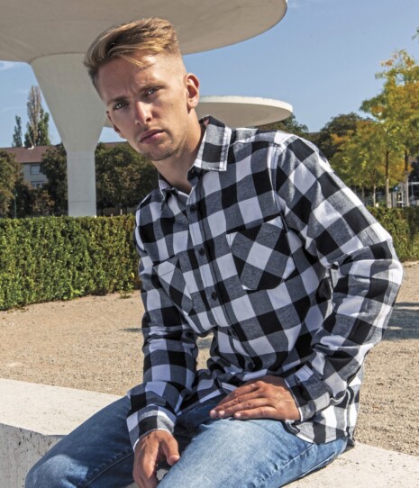 LS - Business | Hemden &amp; Blusen (Freizeit) - Build Your Brand - Checked Flannel Shirt - BY031