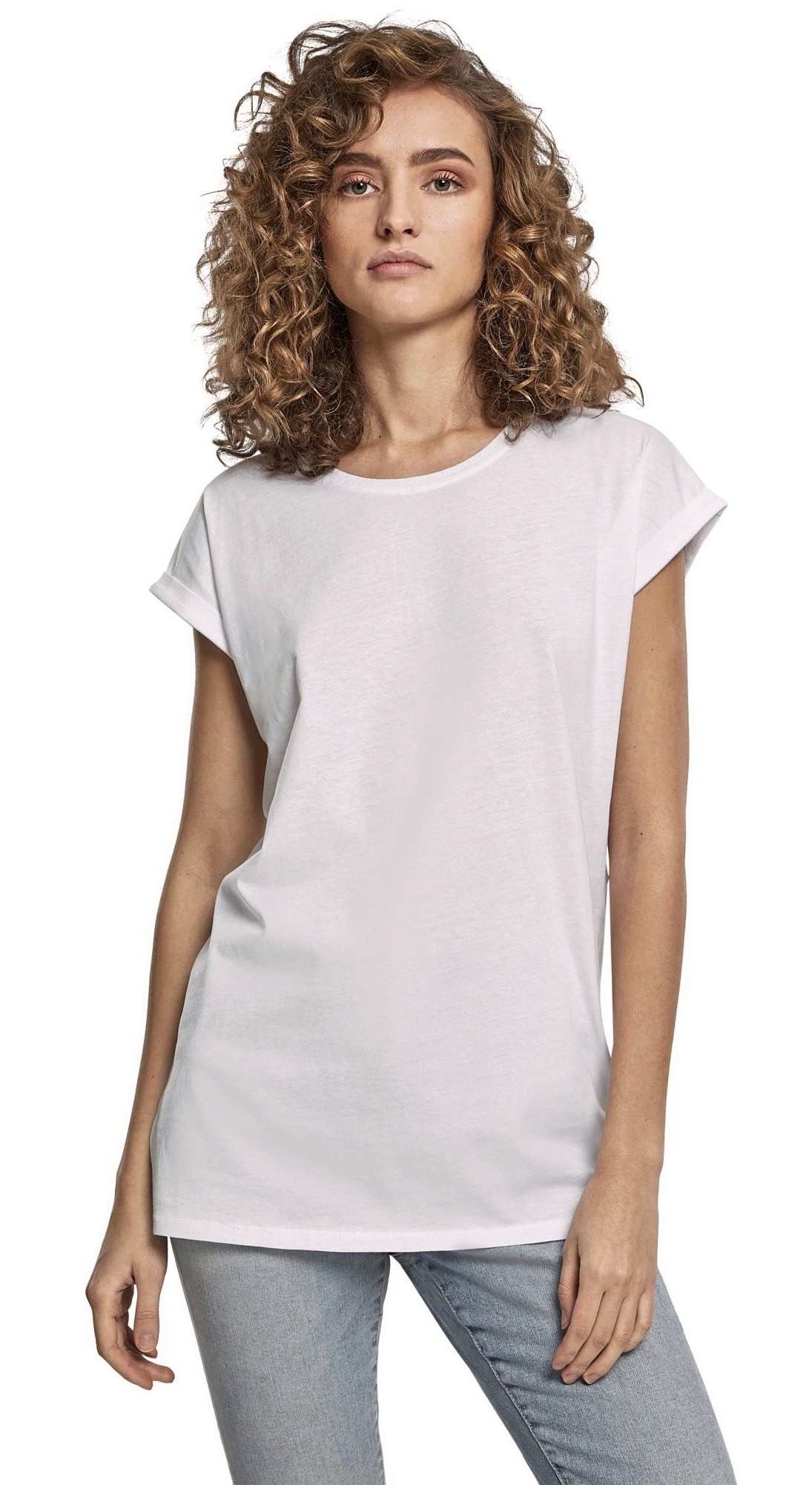 T-Shirts - Build Your Brand - Ladies´ Organic Extended Shoulder Tee - BY138