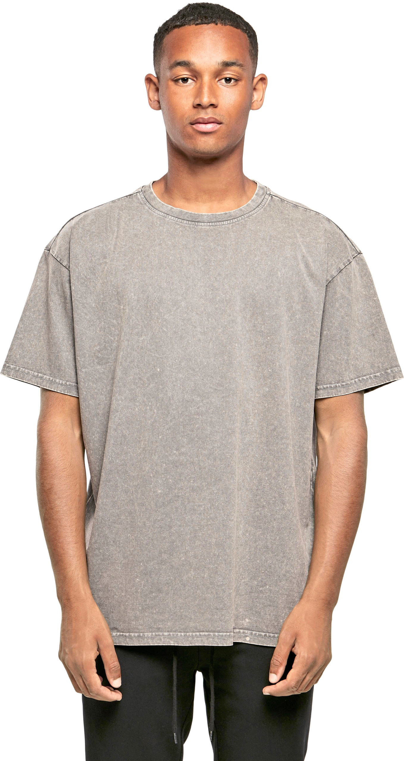 Rundhals Shirts - Build Your Brand - Acid Washed Heavy Oversize Tee - BY189
