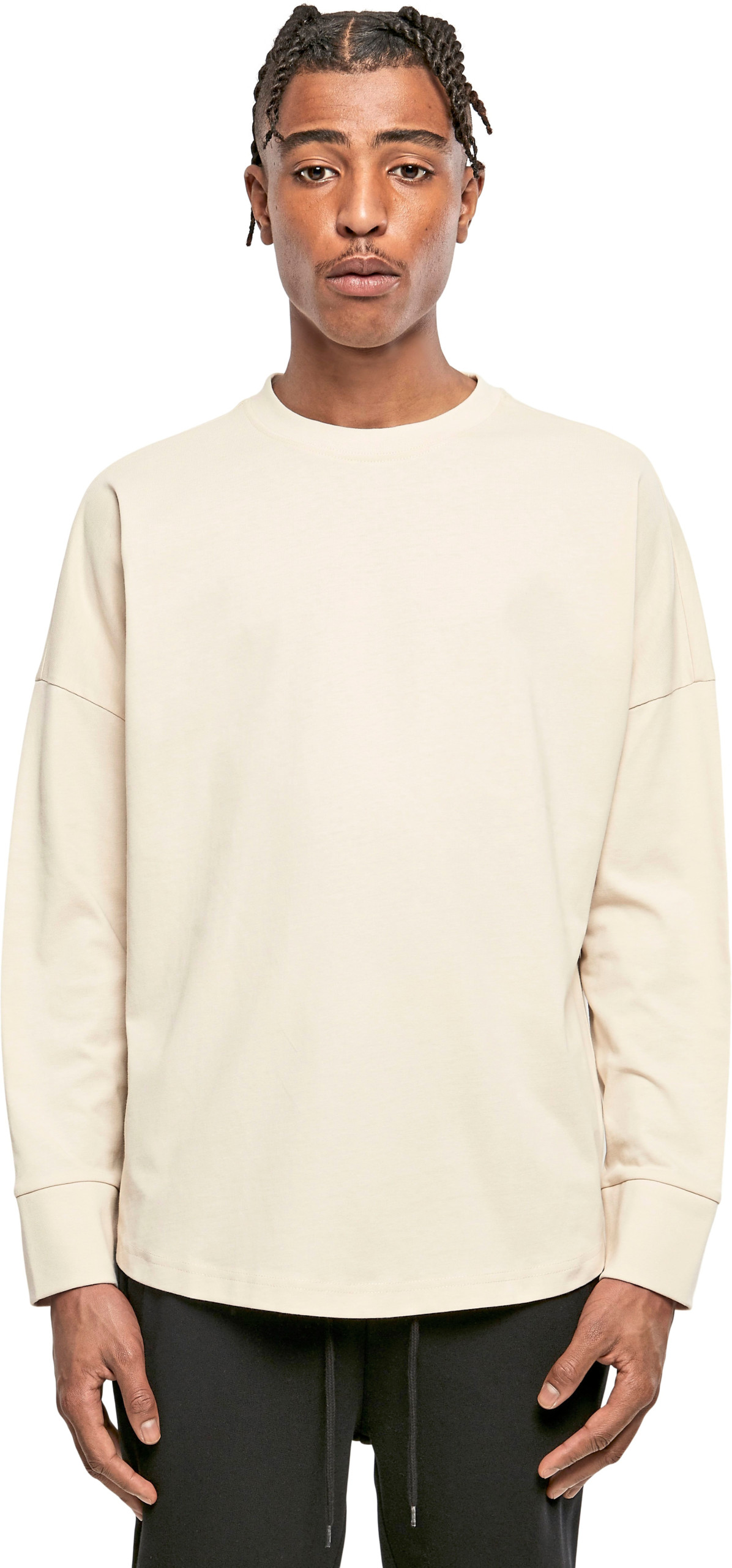 T-Shirts - Build Your Brand - Oversized Cut On Sleeve Longsleeve - BY198
