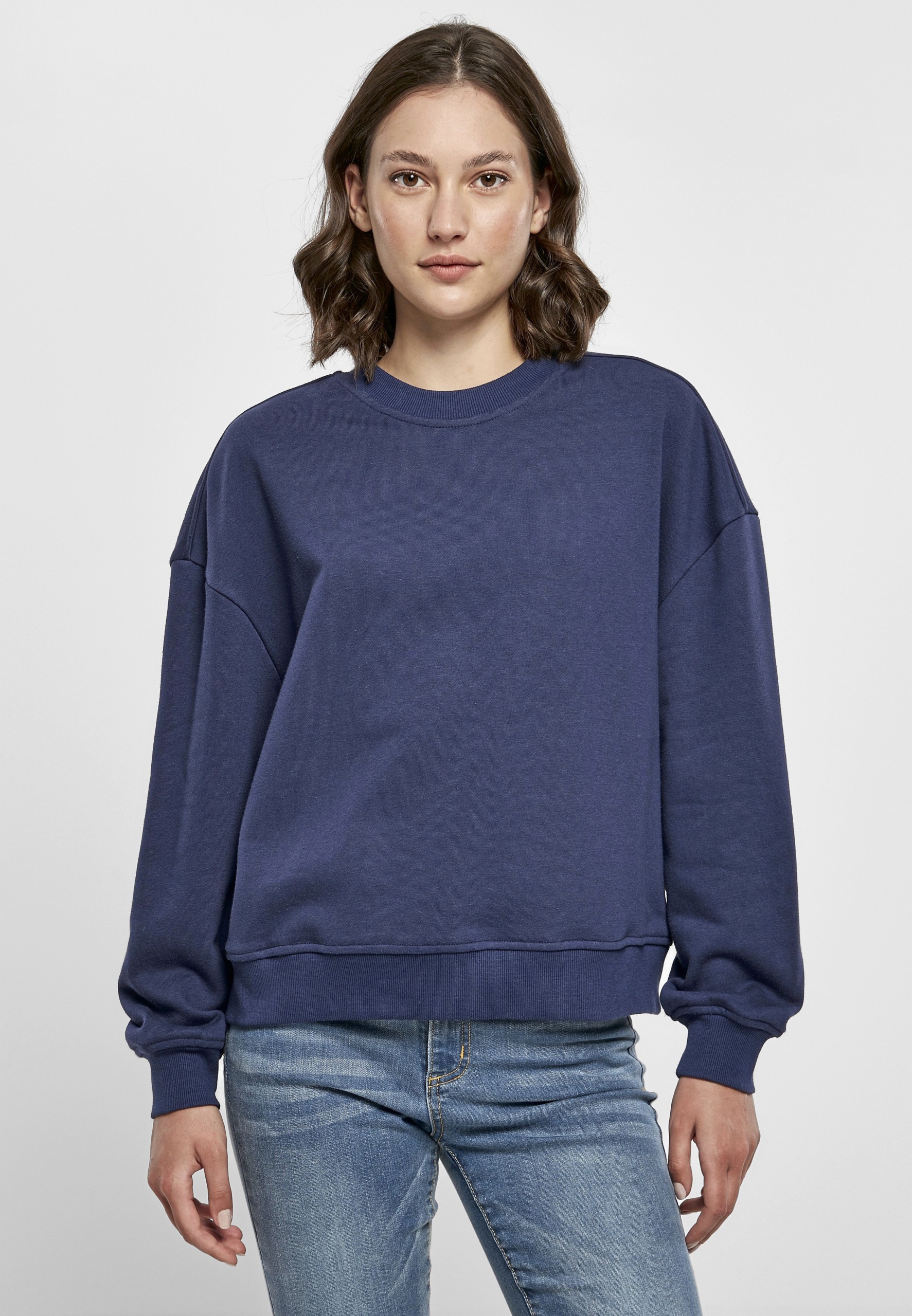 Sweatshirts - Build Your Brand - Ladies Oversized Crewneck Sweatshirt - BY212