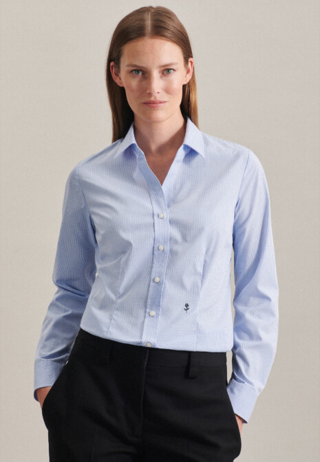 LS - Business | Hemden &amp; Blusen (Diverse) - Seidensticker - Women´s Blouse Slim Fit Check/Stripes Long Sleeve - SN080619