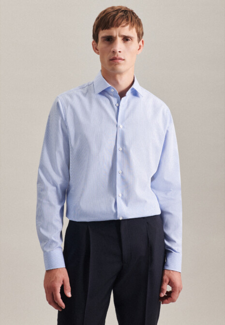 LS - Hemden - Seidensticker - Men´s Shirt Slim Fit Check/Stripes Long Sleeve - SN693600