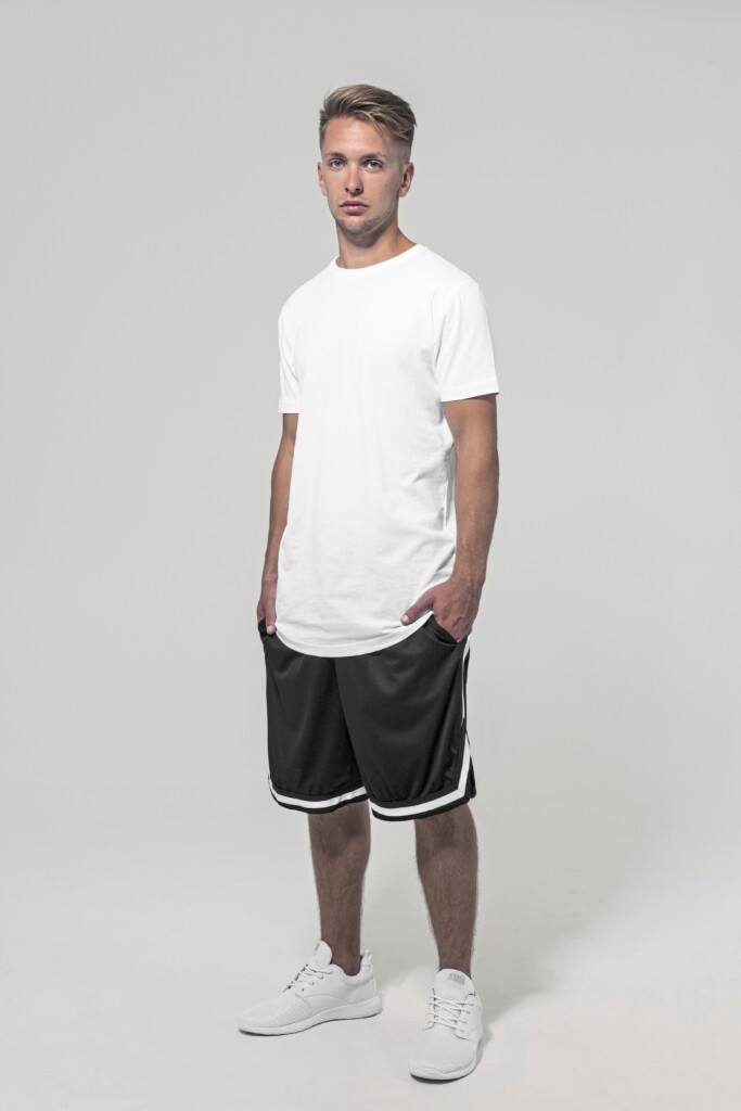 BUILD YOUR BRAND Two-tone Mesh Shorts | BY047