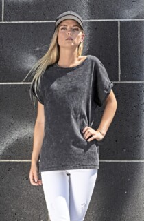 Build Your BrandLadies´ Acid Washed Extended Shoulder Tee | BY053