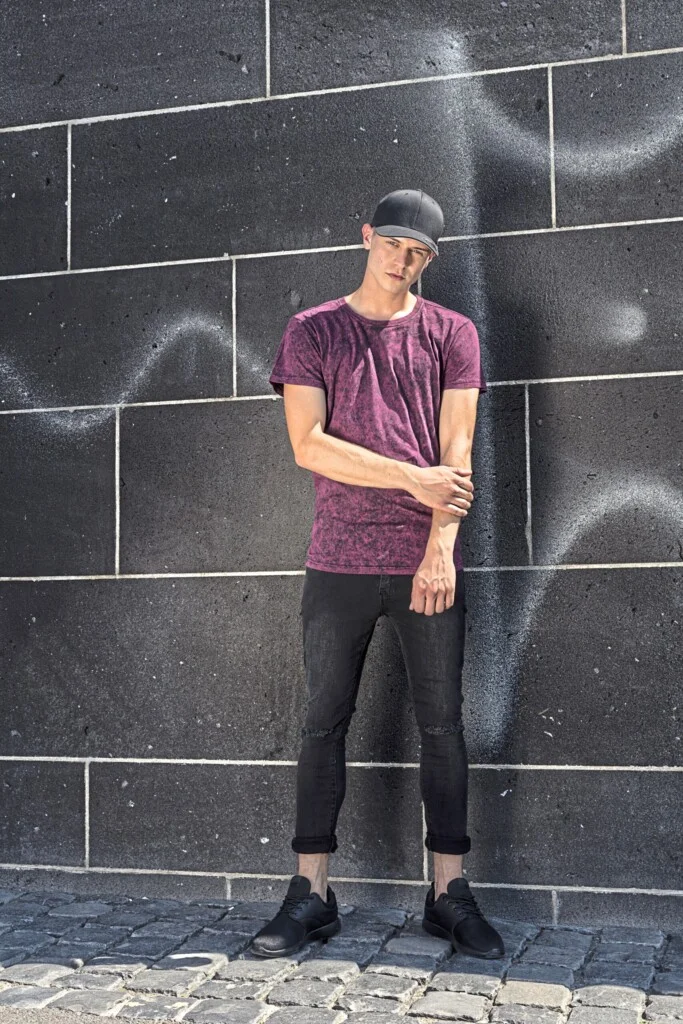 BUILD YOUR BRAND Acid Washed Tee | BY070