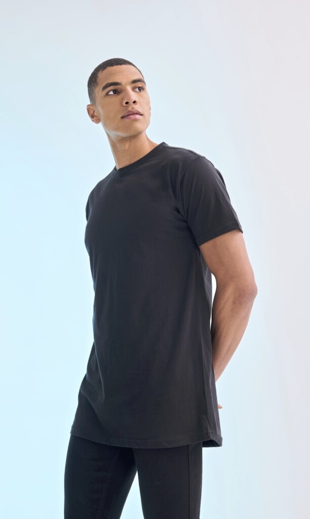 SKINNIFIT MENMen's Longline T-Shirt With Dipped Hem | SFM258