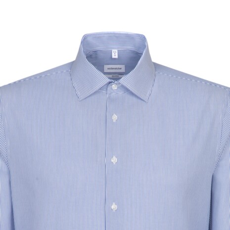 Men's Shirt 2 Shaped Check/Stripes Long Sleeve SEIDENSTICKER SN293600