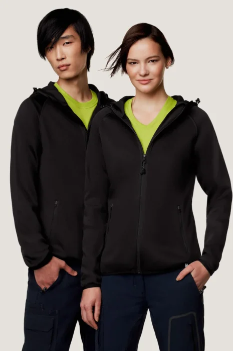 HAKRO Damen Kapuzen-Tecjacke Florida HK263 schwarz Damen Kapuzen-Tecjacke Florida HAKRO schwarz HK263