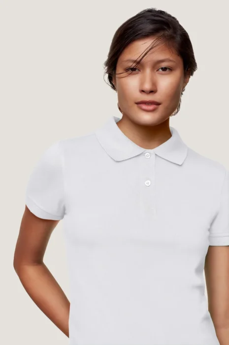 HAKRO Damen Poloshirt Top HK224 weiß Damen Poloshirt Top HAKRO weiß HK224