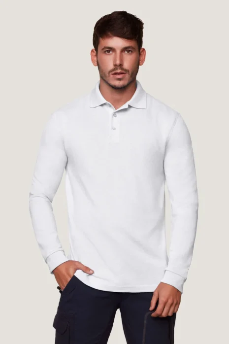 HAKRO Longsleeve-Poloshirt MIKRALINAR® HK815 weiß Longsleeve-Poloshirt MIKRALINAR® HAKRO weiß HK815