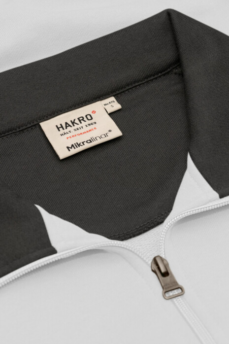 HAKRO zip sweatshirt Contrast MIKRALINAR® HK476 Contrast zip sweatshirt MIKRALINAR® HAKRO HK476