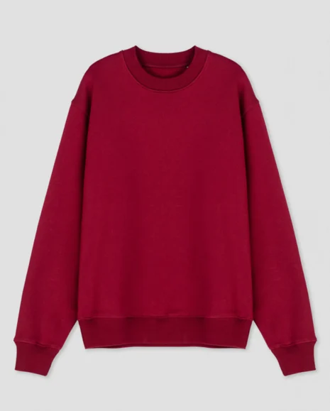 Brushed Fleece Sweatshirt RAKA TEXTIL Burgundy POR-SWBRU