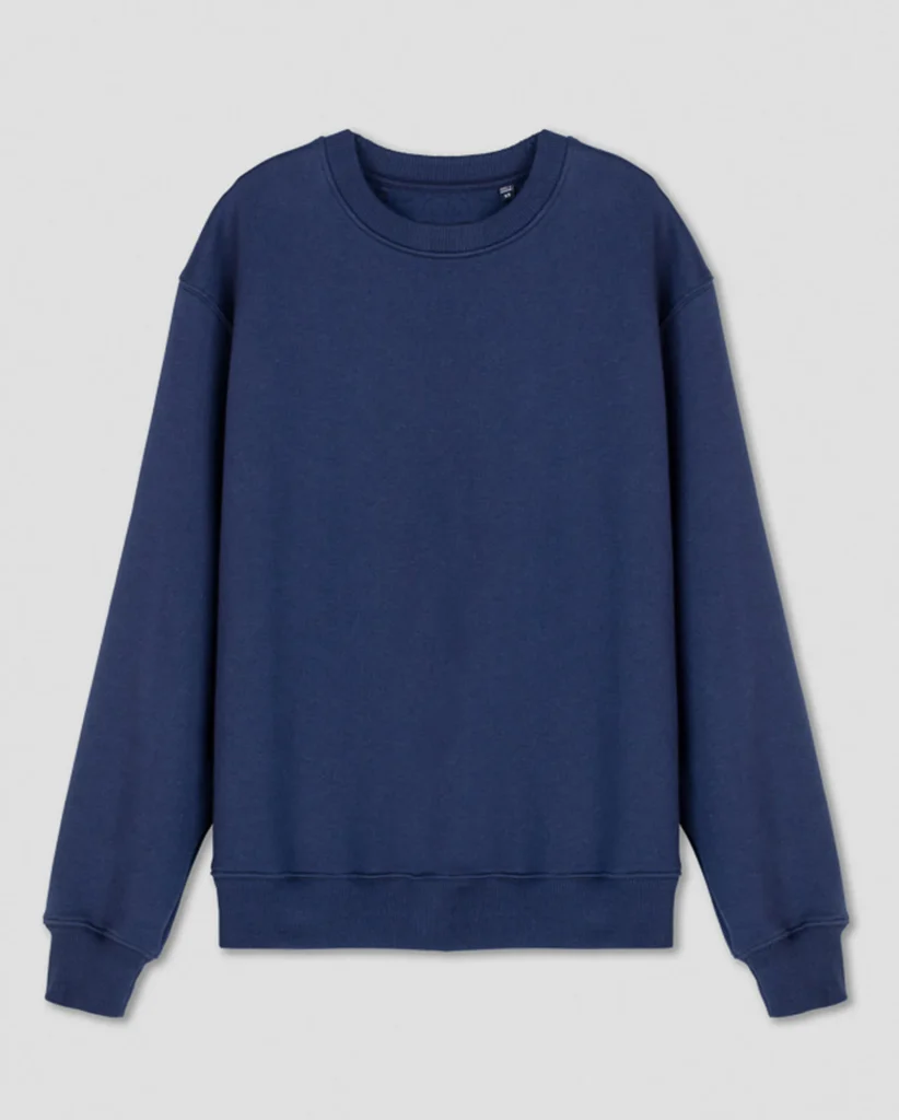 Sweatshirt aus Bio-Baumwolle, Made in EU, navy-blue, front