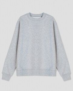 Brushed Fleece Bio Sweatshirt, heather-grey / front