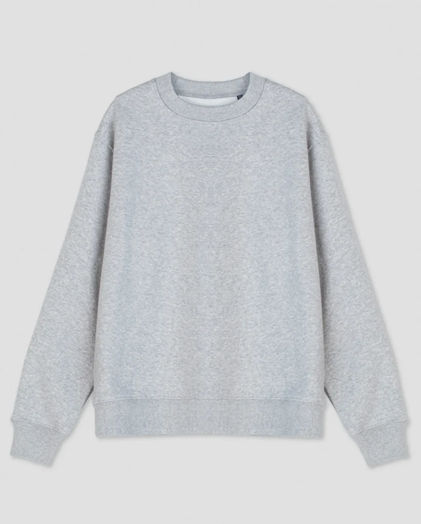 Brushed Fleece Bio Sweatshirt, heather-grey / front