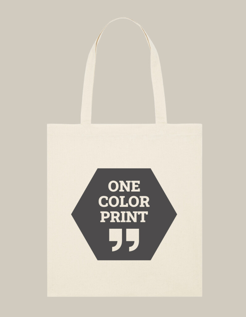Print on a cotton bag using one printing ink