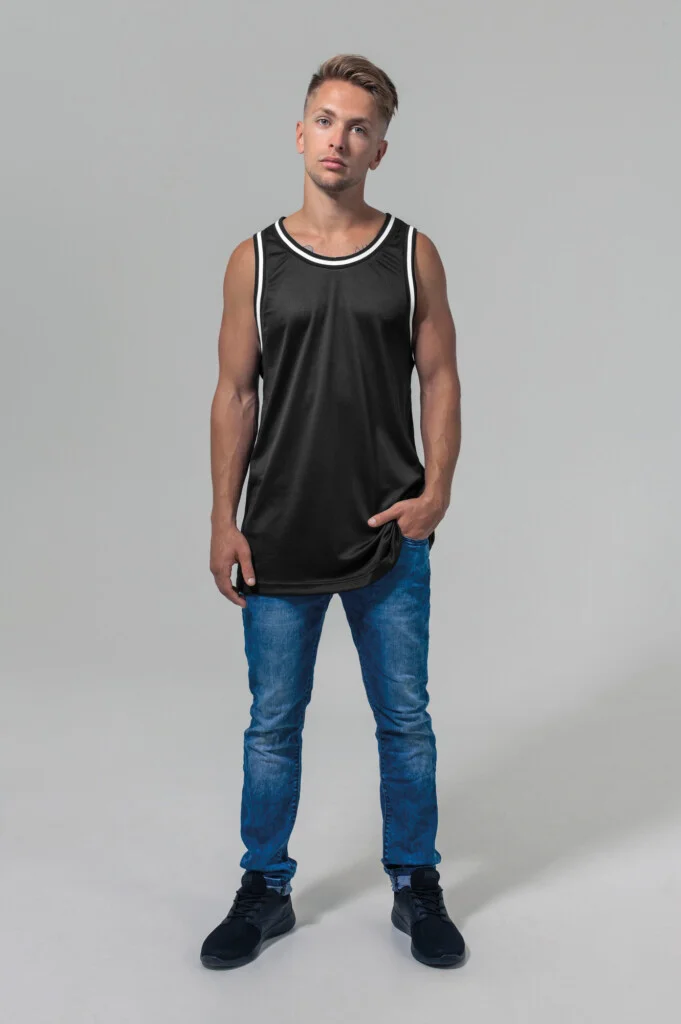BUILD YOUR BRAND Mesh Tank Top | BY009