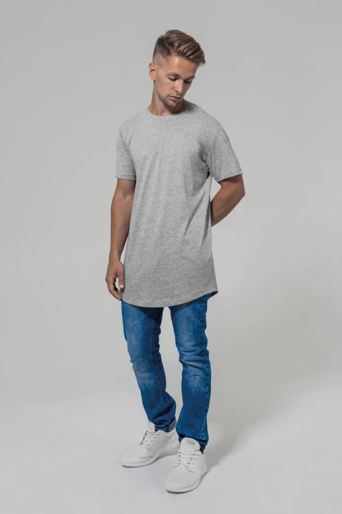 BUILD YOUR BRAND Shaped Long Tee | BY028