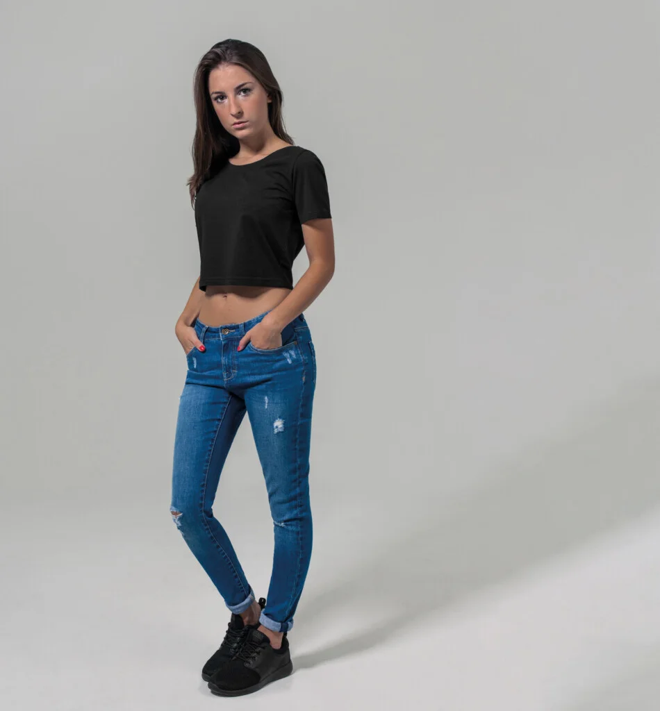 BUILD YOUR BRAND Ladies´ Cropped Tee | BY042