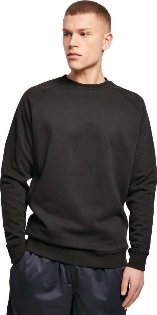 BUILD YOUR BRAND Raglan Sweat Crewneck | BY094