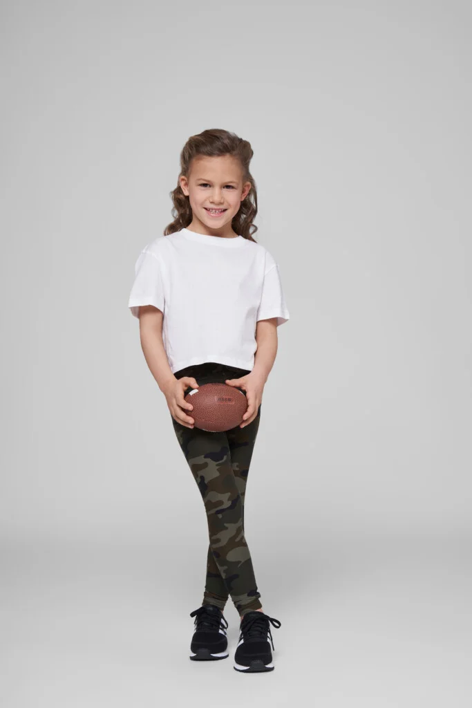 BUILD YOUR BRAND Girls Cropped Jersey Tee | BY114