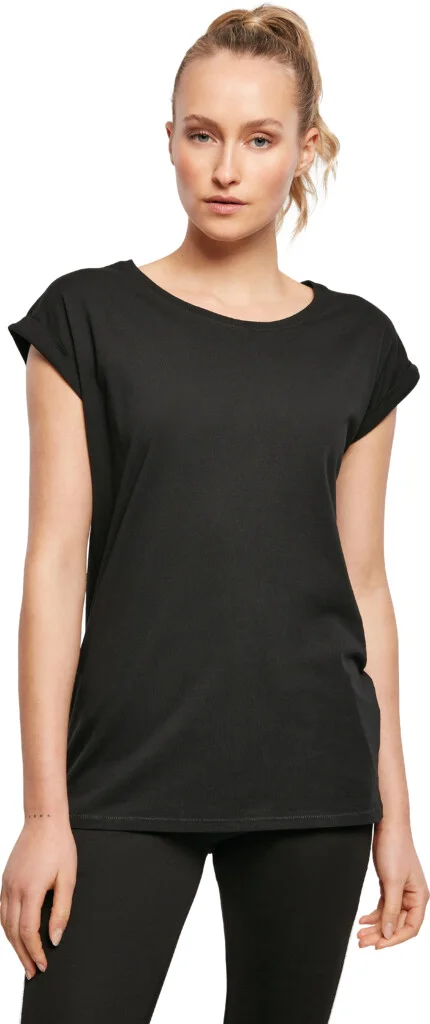 BUILD YOUR BRAND Ladies' Organic Extended Shoulder Tee | BY138