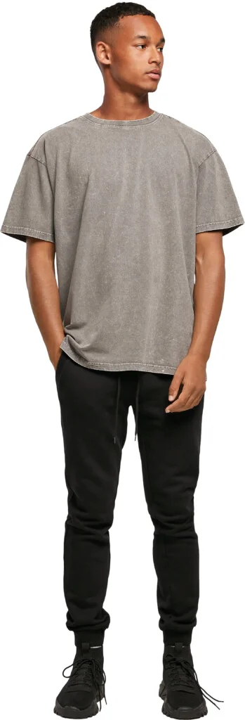 BUILD YOUR BRAND Acid Washed Heavy Oversize Tee | BY189