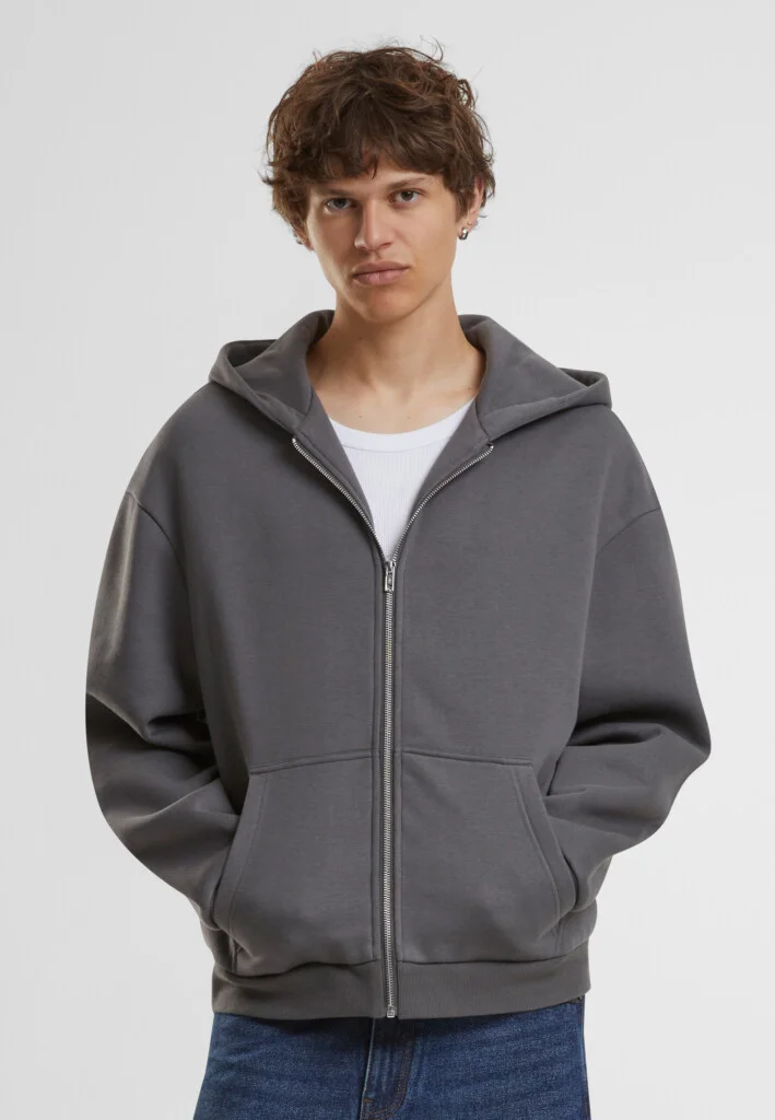 BUILD YOUR BRAND Fluffy Zip Hoody | BY285