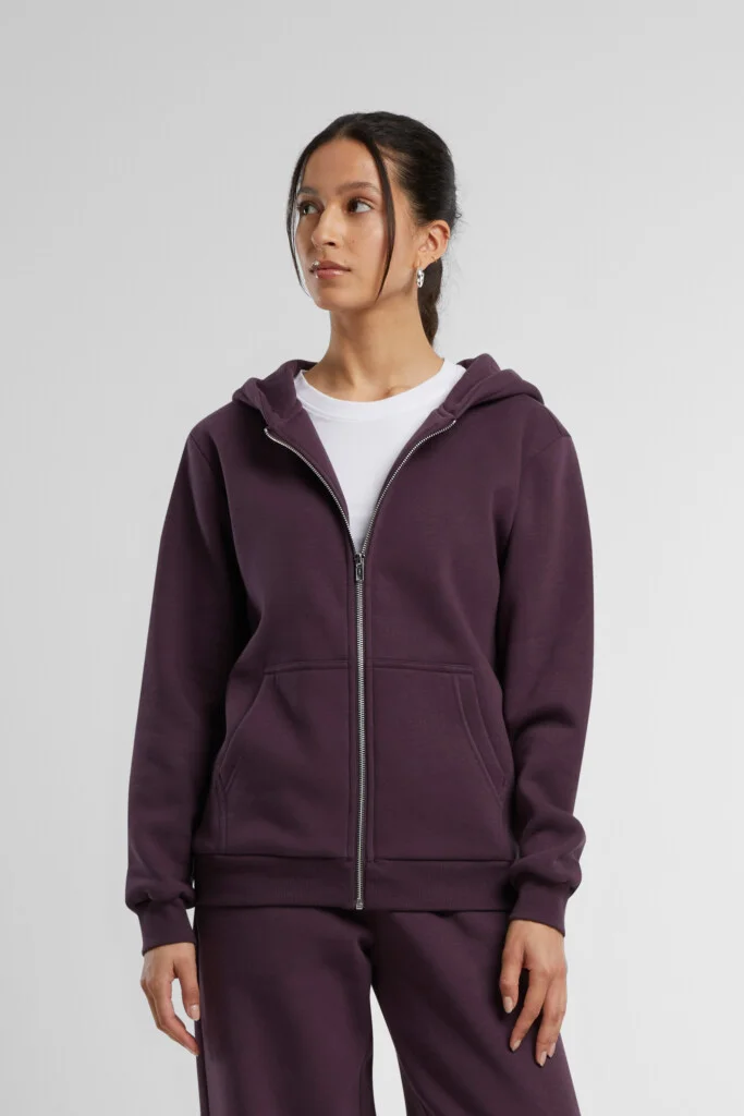 BUILD YOUR BRAND Ladies Fluffy Zip Hoody | BY290
