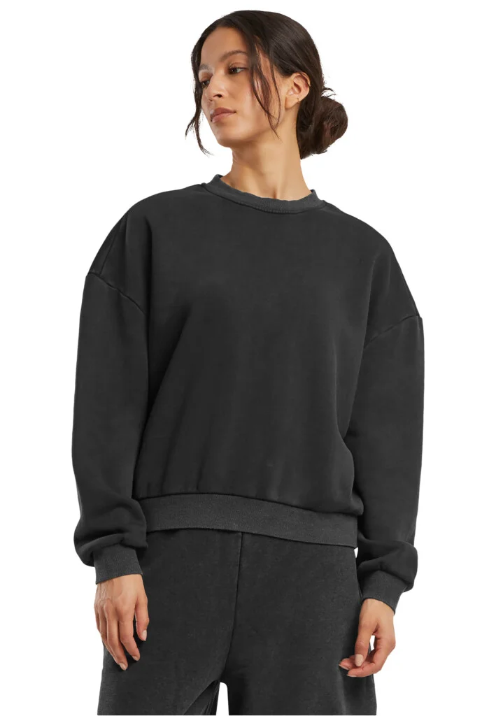 BUILD YOUR BRAND Ladies Vintage Heavy Crewneck | BY301