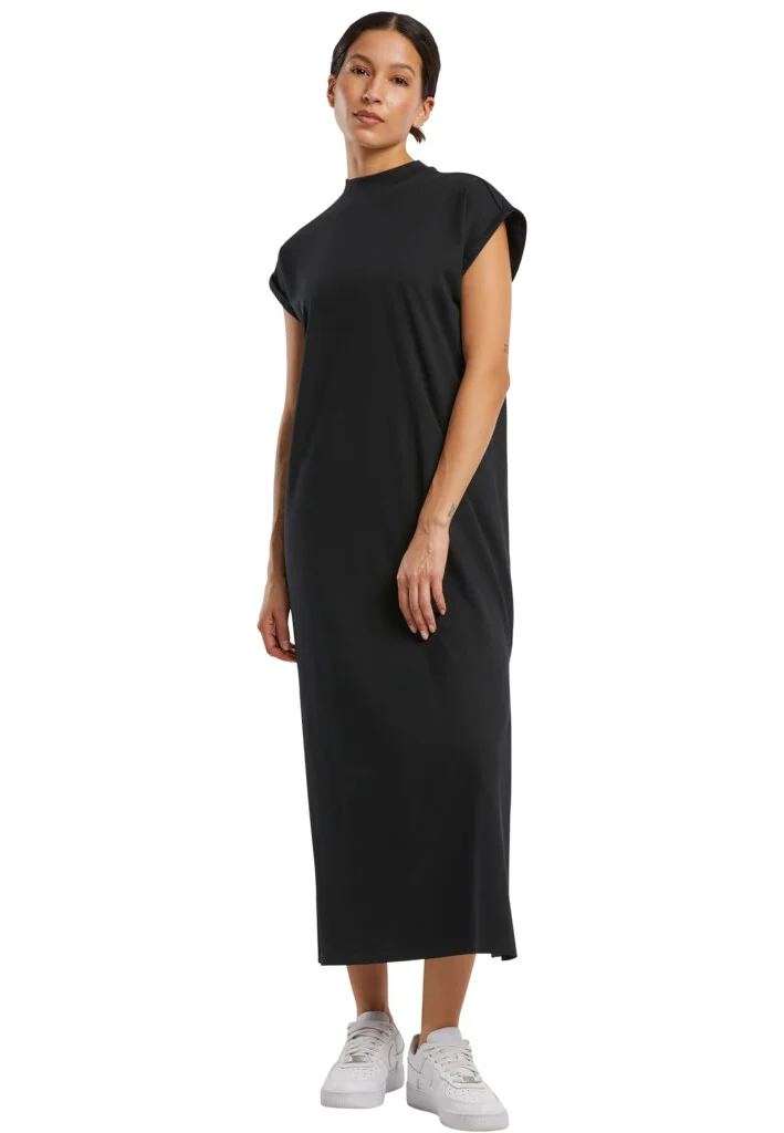 BUILD YOUR BRAND Ladies Long Extended Shoulder Dress | BY302