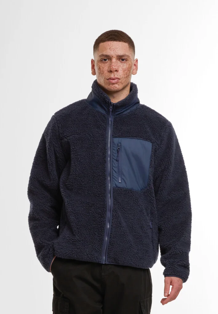 BUILD YOUR BRAND Bonded Sherpa Jacket | BY406