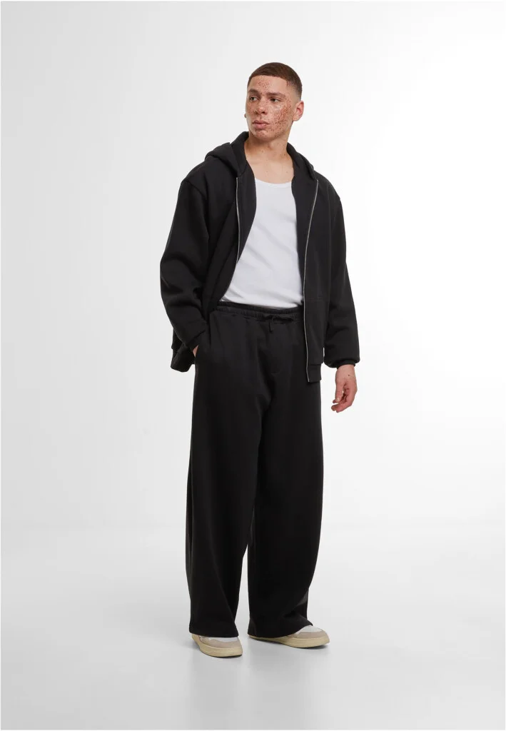 BUILD YOUR BRAND Loose Fit Zip Hoody | BY443