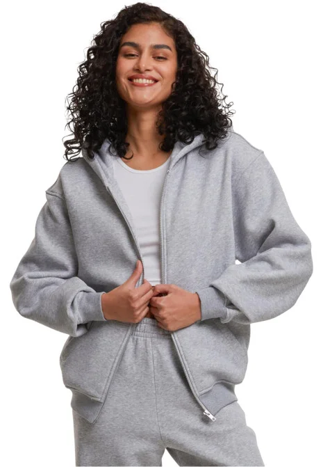 Ladies Loose Fit Zip Hoodie