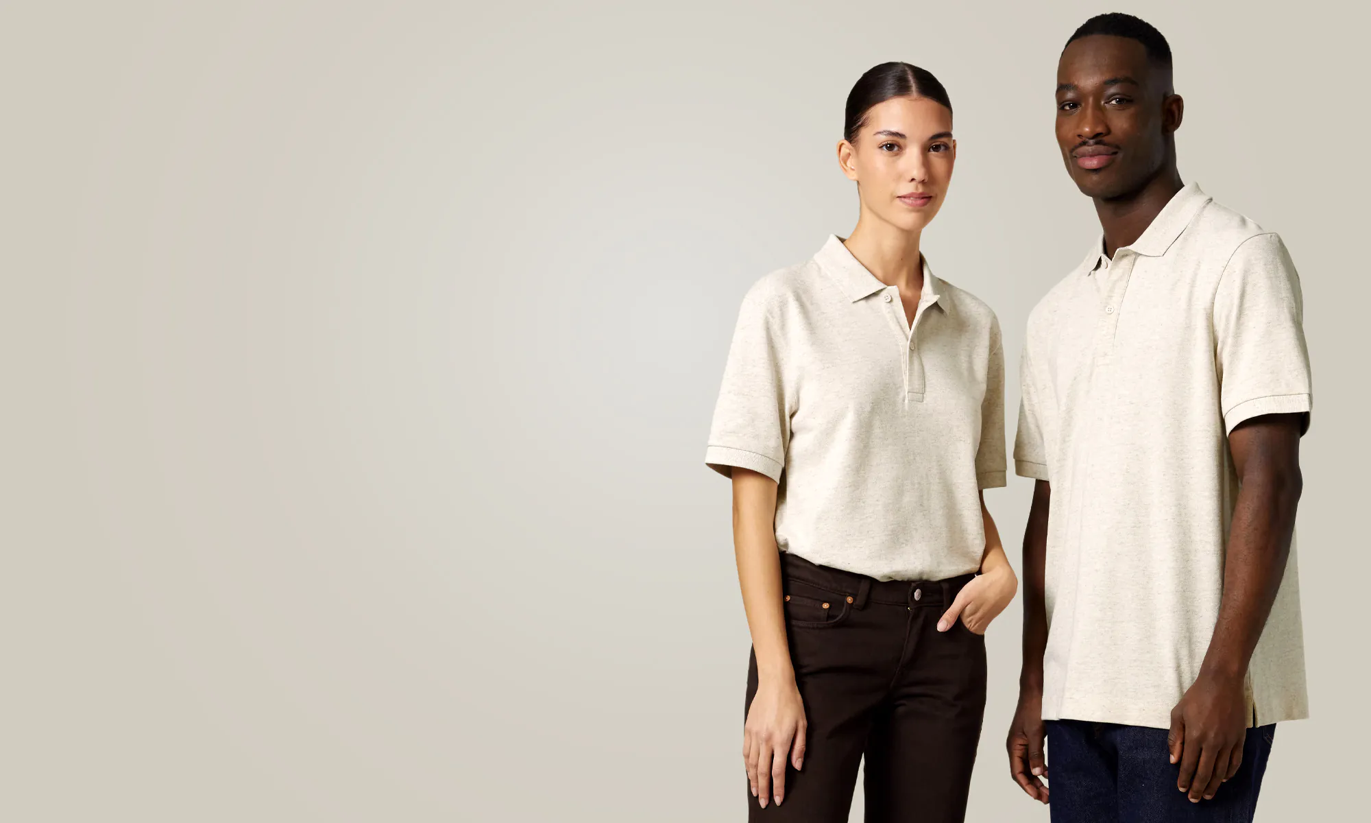 Poloshirts aus 100% Baumwolle, Mischgewebe und Langarm Polohemden