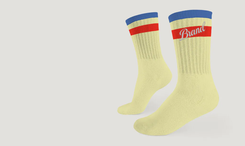 Have tennis socks embroidered