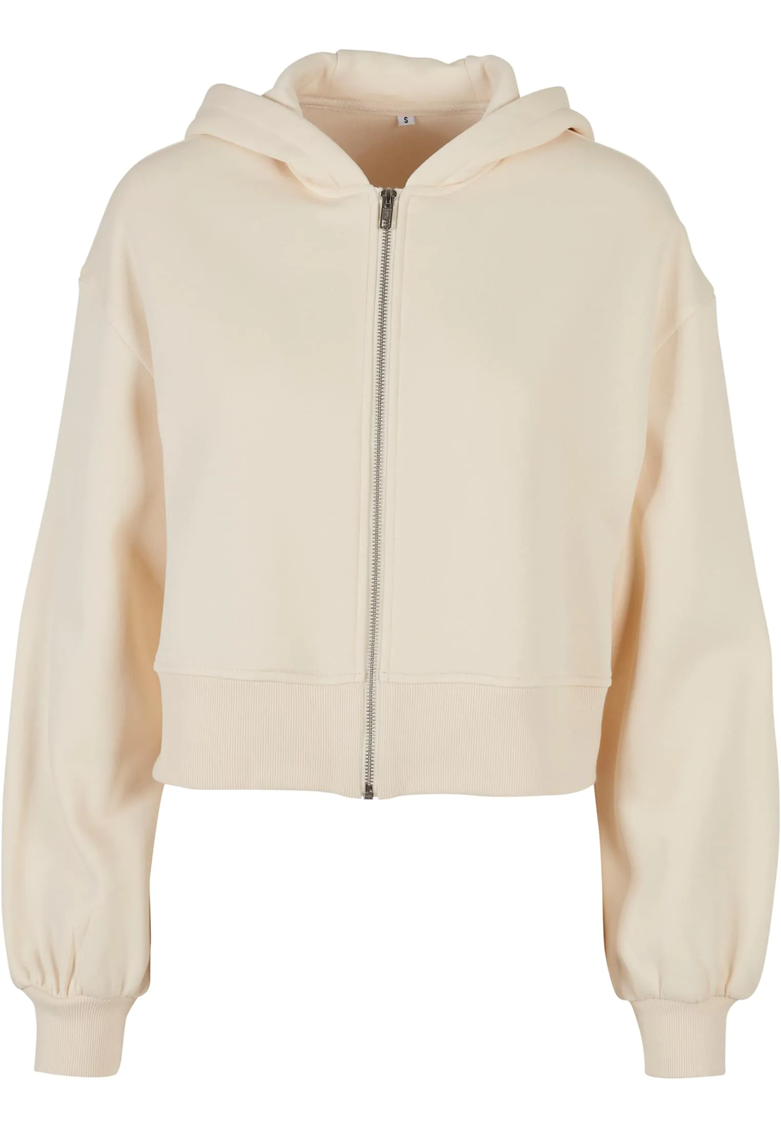 BUILD YOUR BRAND Ladies Short Oversized Zip Jacket | BY237
