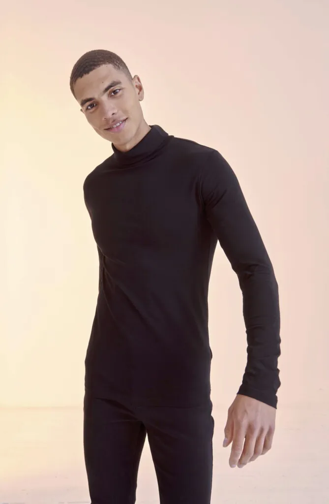 SKINNIFIT MEN Men´s Feel Good Roll Neck Top | SFM125