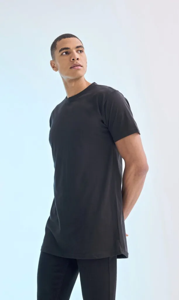 SKINNIFIT MENMen's Longline T-Shirt With Dipped Hem | SFM258